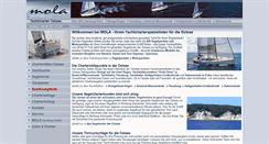 Desktop Screenshot of mola-yachtcharter-ostsee.de