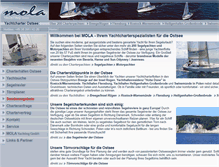 Tablet Screenshot of mola-yachtcharter-ostsee.de